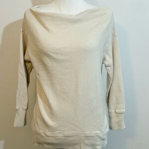 Pilcro 100% Cotton Boatneck Sweatshirt Top Women’s Size XSP | Cream